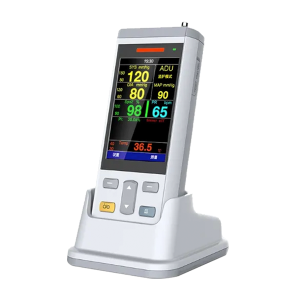 Oxímetro de pulso portátil e mesa com visor de 3,5″ VT200A – com sensor adulto de Oximetria – Pressão Invasiva e Temperatura